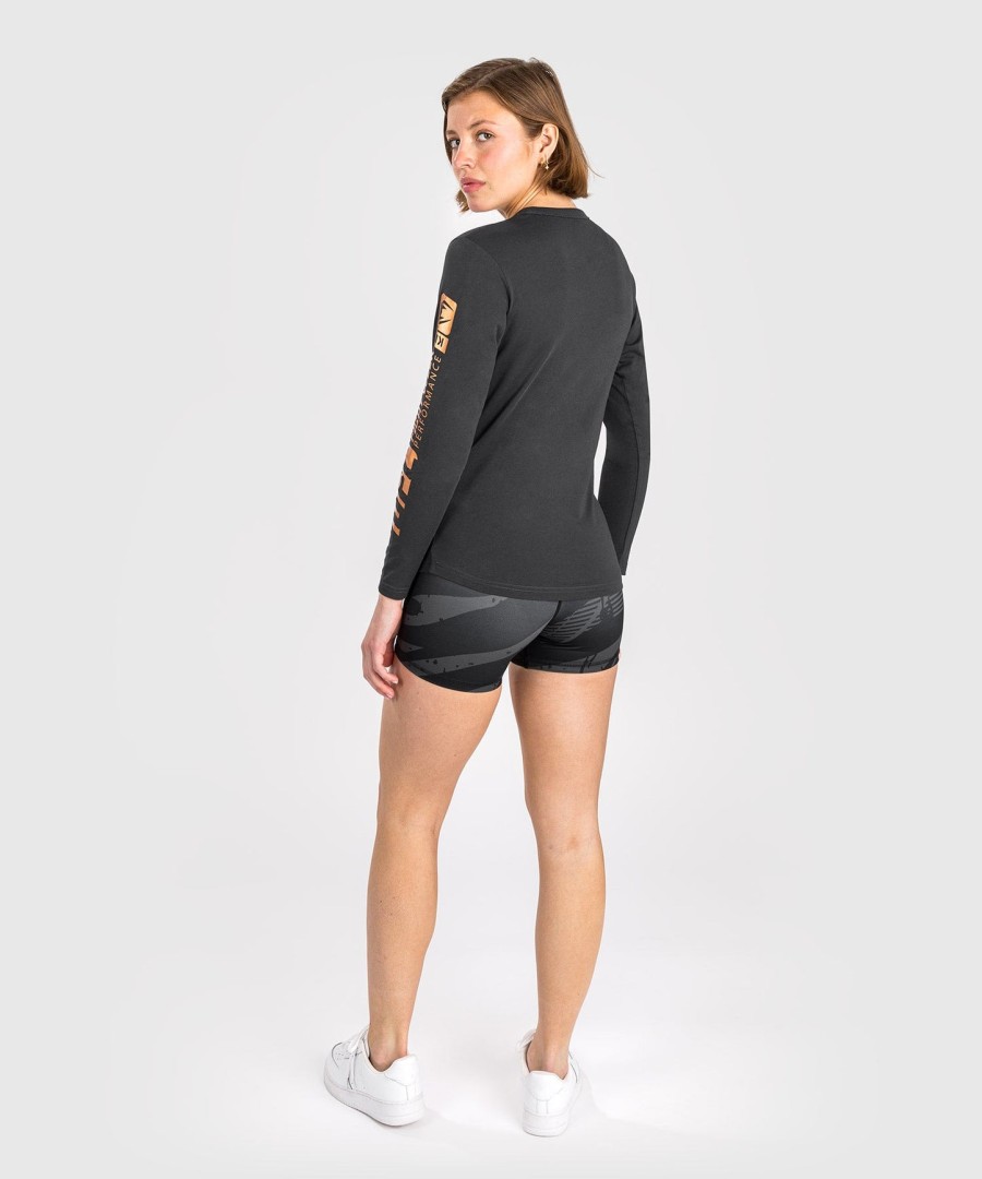 ufc adrenaline by venum fight week women long sleeve cotton t-shirt - charcoal grey