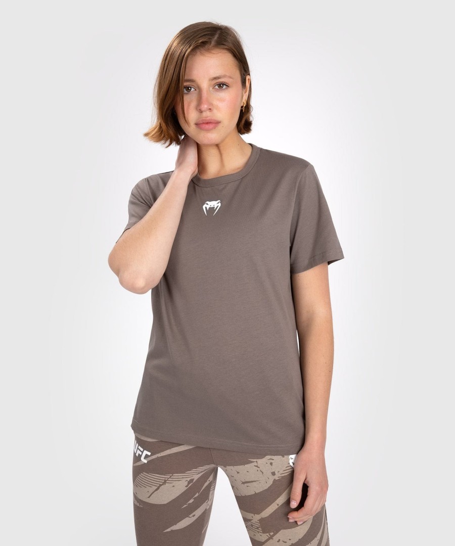 ufc adrenaline by venum fight week women short sleeve cotton t-shirt - bronze