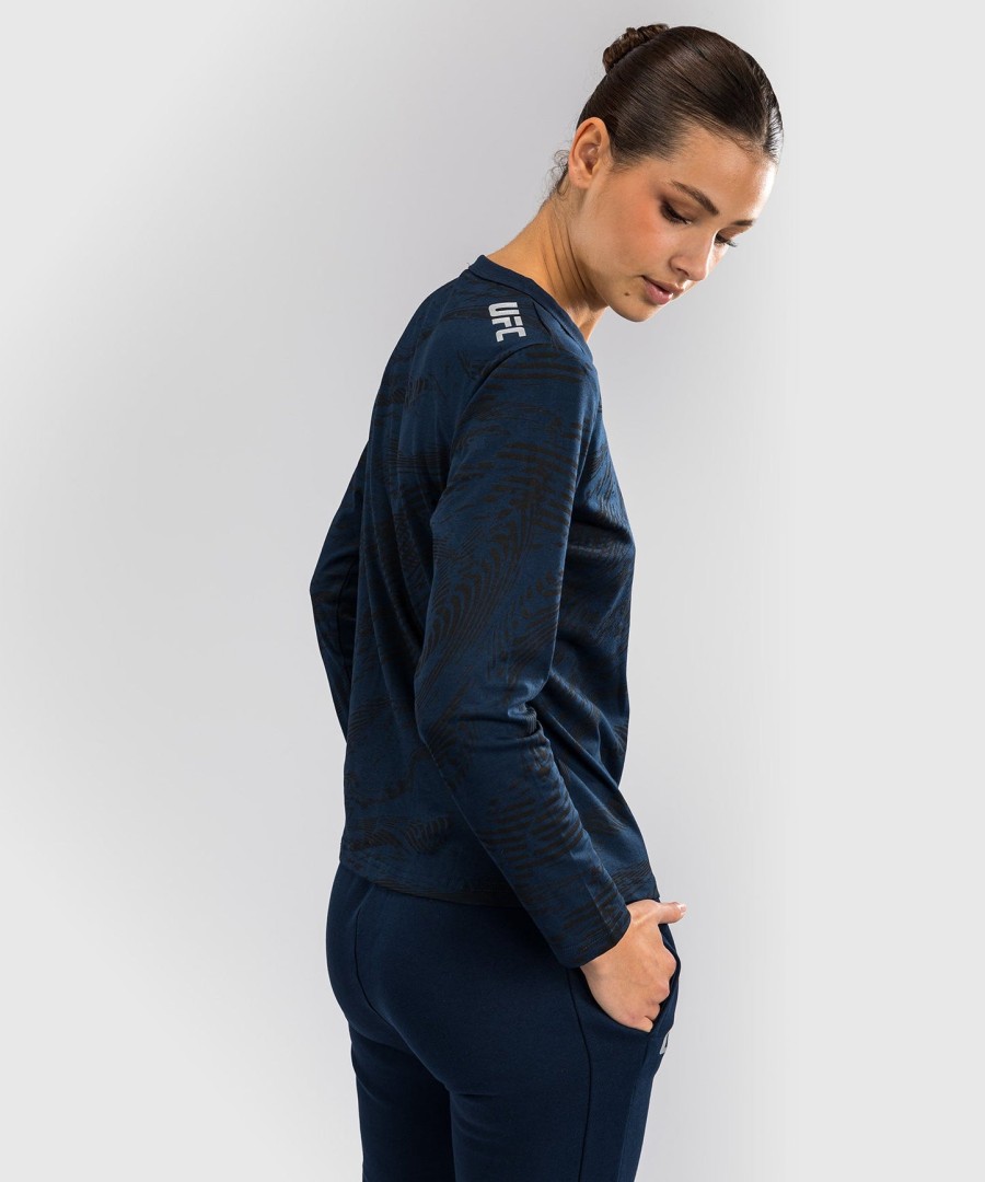 ufc fusion by venum fight week women long sleeve cotton t-shirt - oceanic blue