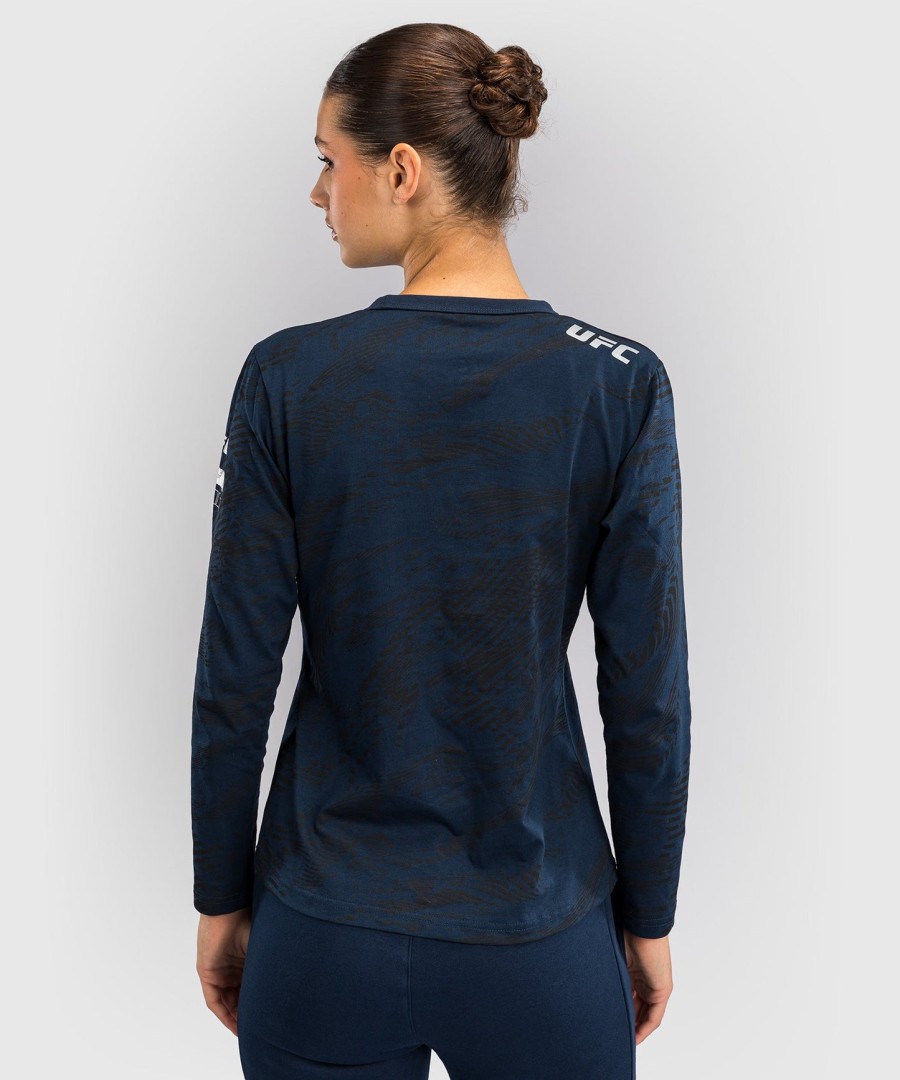 ufc fusion by venum fight week women long sleeve cotton t-shirt - oceanic blue