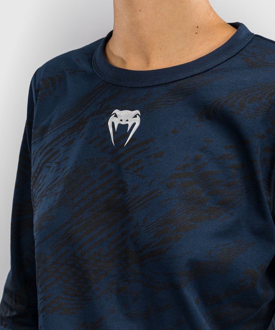 ufc fusion by venum fight week women long sleeve cotton t-shirt - oceanic blue