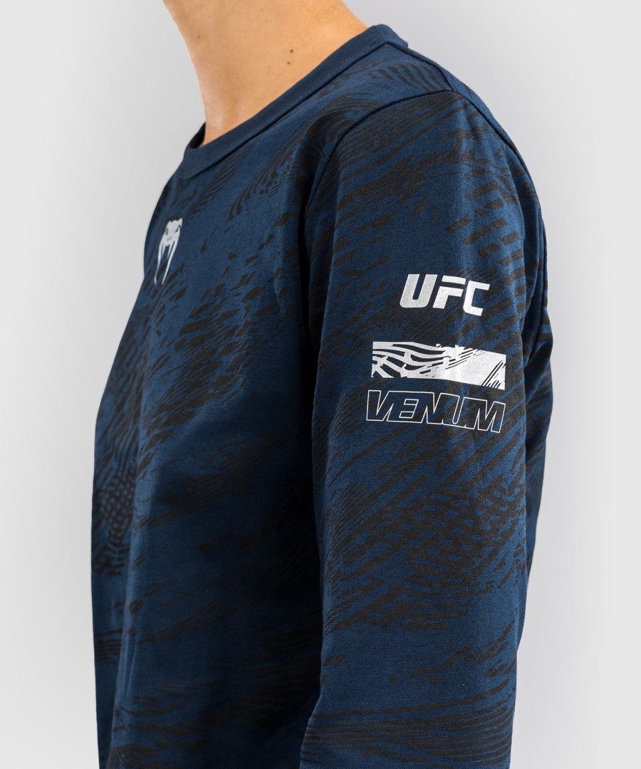 ufc fusion by venum fight week women long sleeve cotton t-shirt - oceanic blue