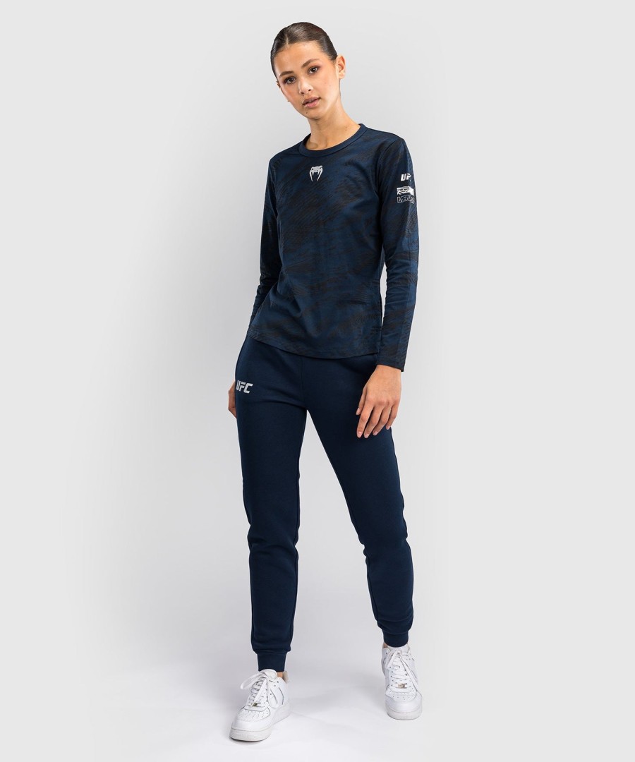 ufc fusion by venum fight week women long sleeve cotton t-shirt - oceanic blue