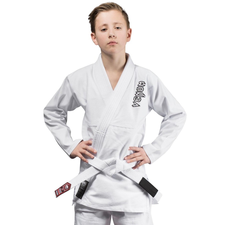 venum contender kids bjj gi free white belt included - white