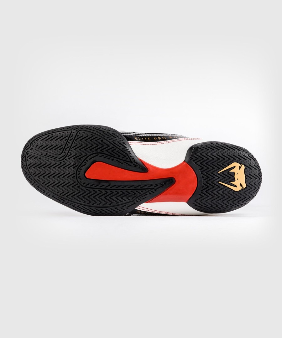 venum elite boxing shoes - ice gold