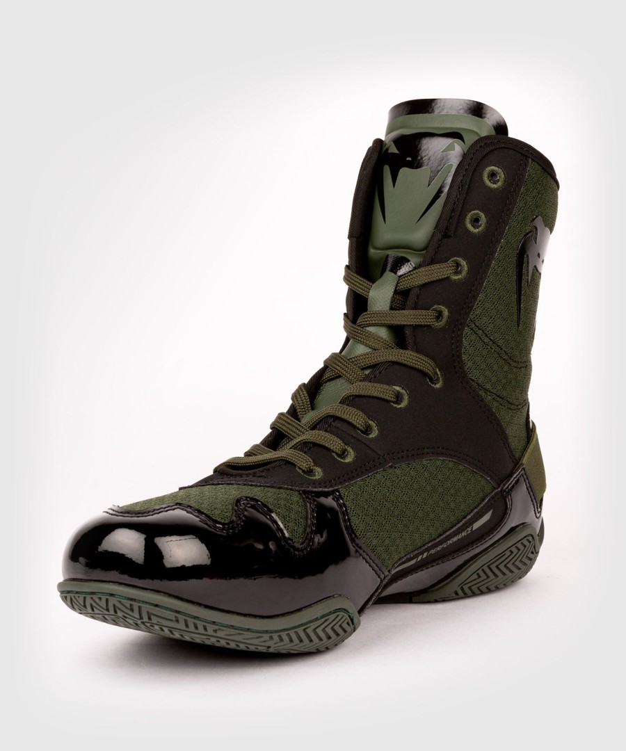 venum elite boxing shoes – khaki