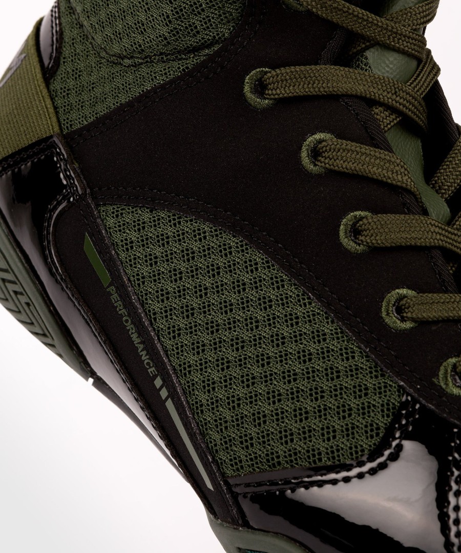 venum elite boxing shoes – khaki