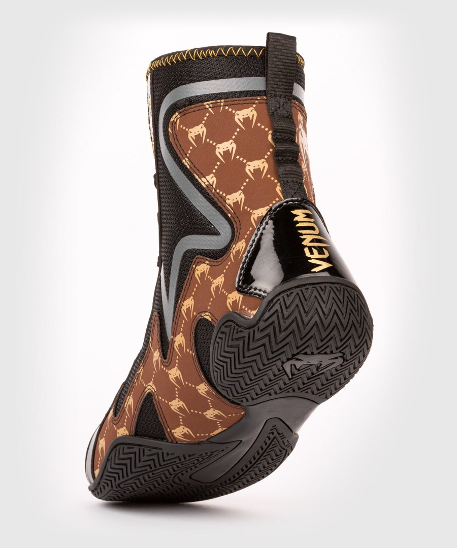 venum elite evo monogram boxing shoes – blackbrown