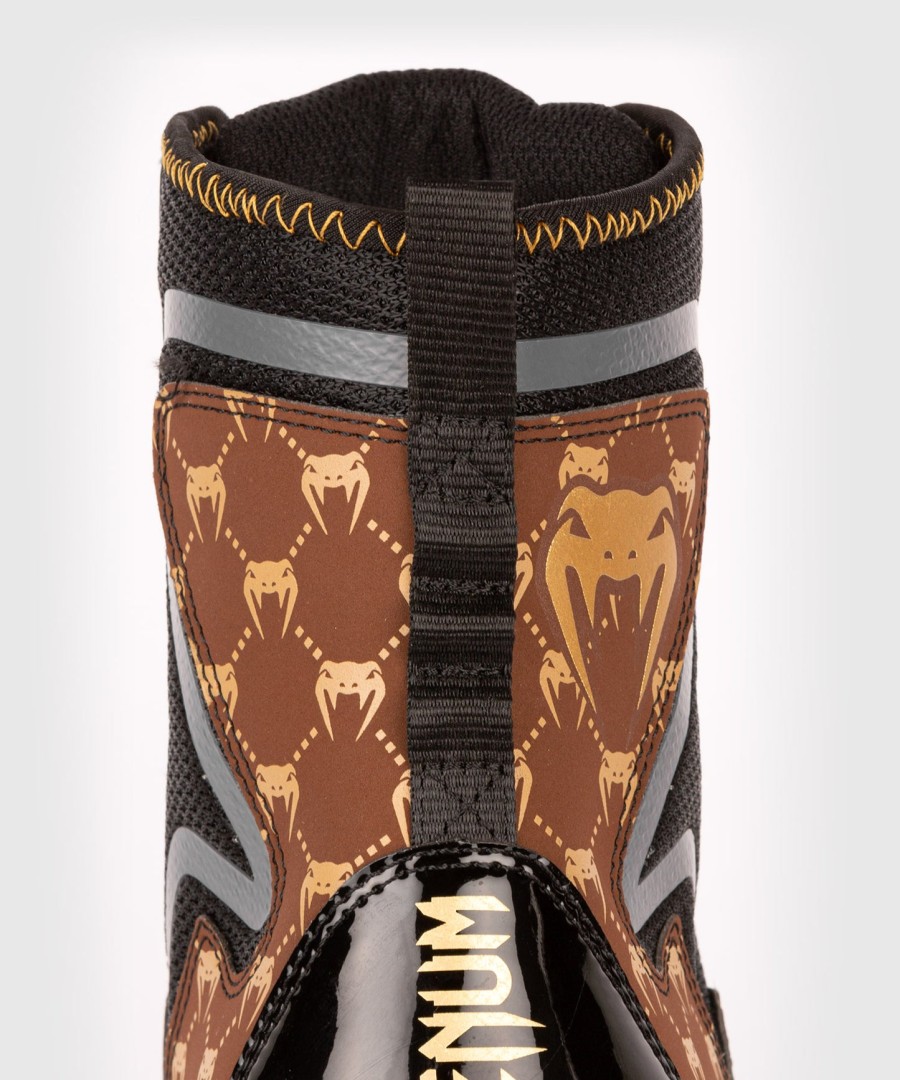 venum elite evo monogram boxing shoes – blackbrown