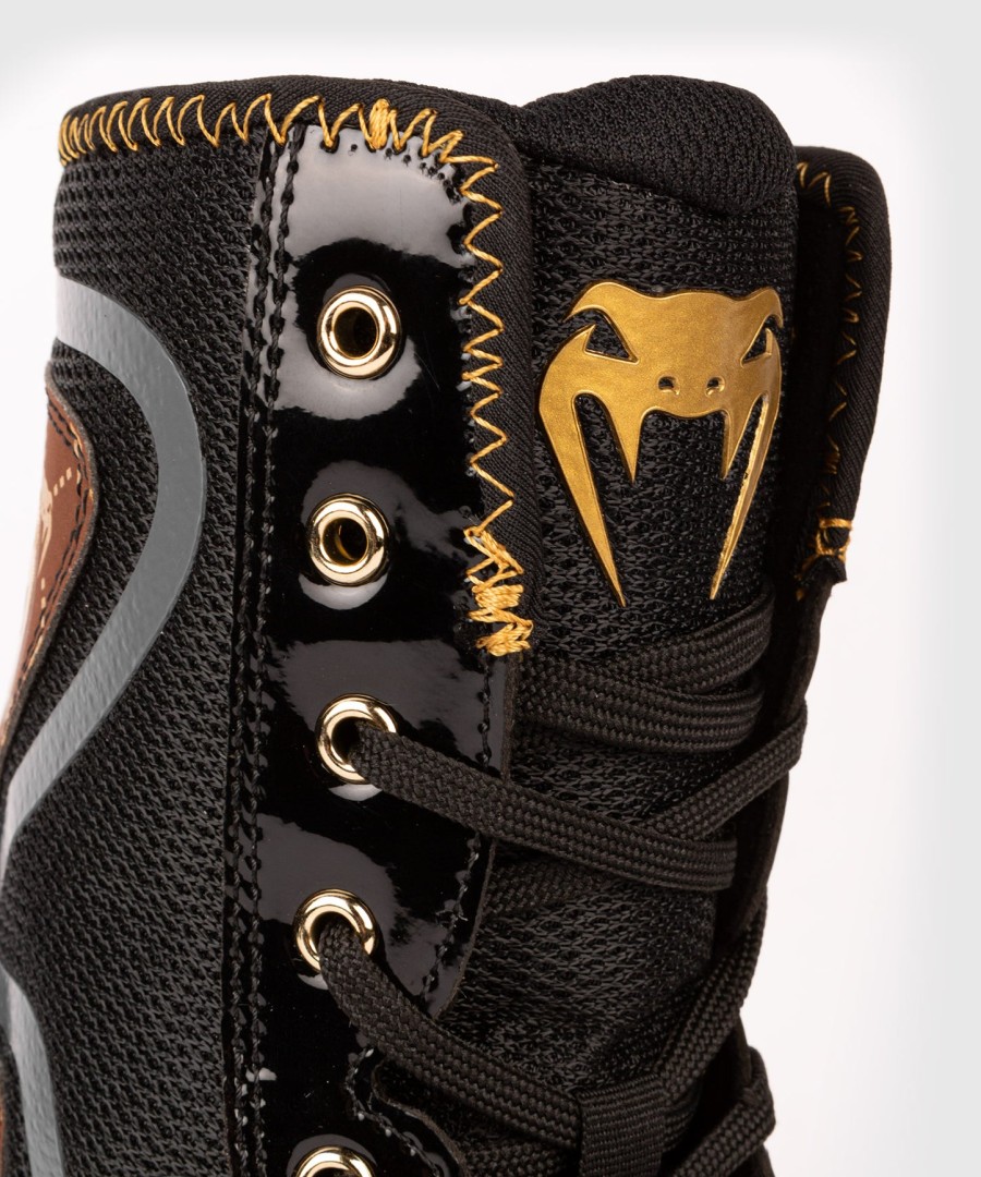 venum elite evo monogram boxing shoes – blackbrown