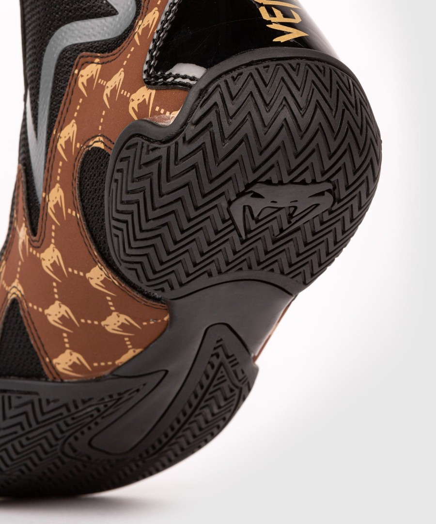 venum elite evo monogram boxing shoes – blackbrown