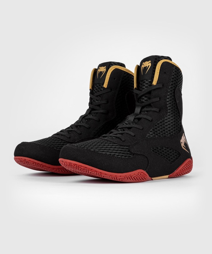 venum contender boxing shoes - blackgoldred