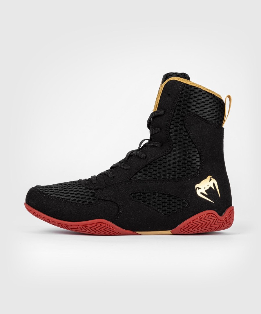 venum contender boxing shoes - blackgoldred