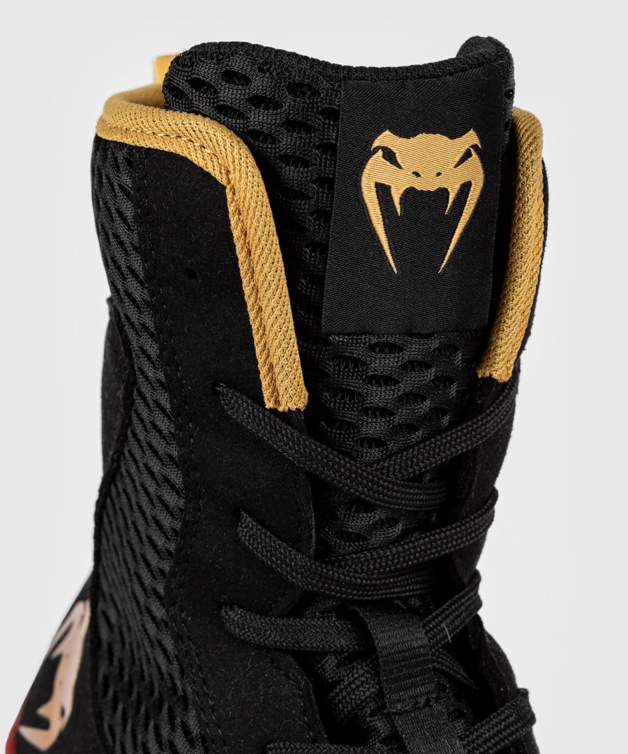 venum contender boxing shoes - blackgoldred
