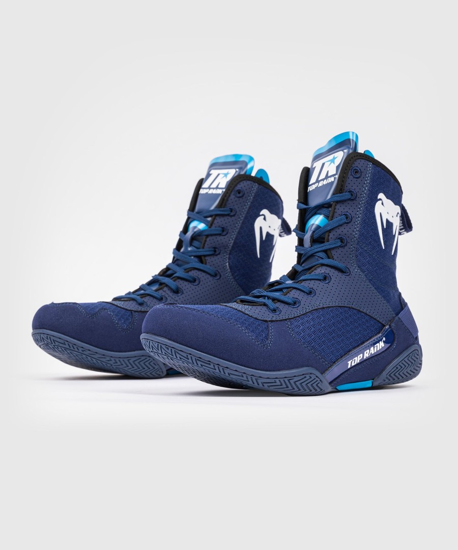 venum x top rank original boxing shoes - navy blue