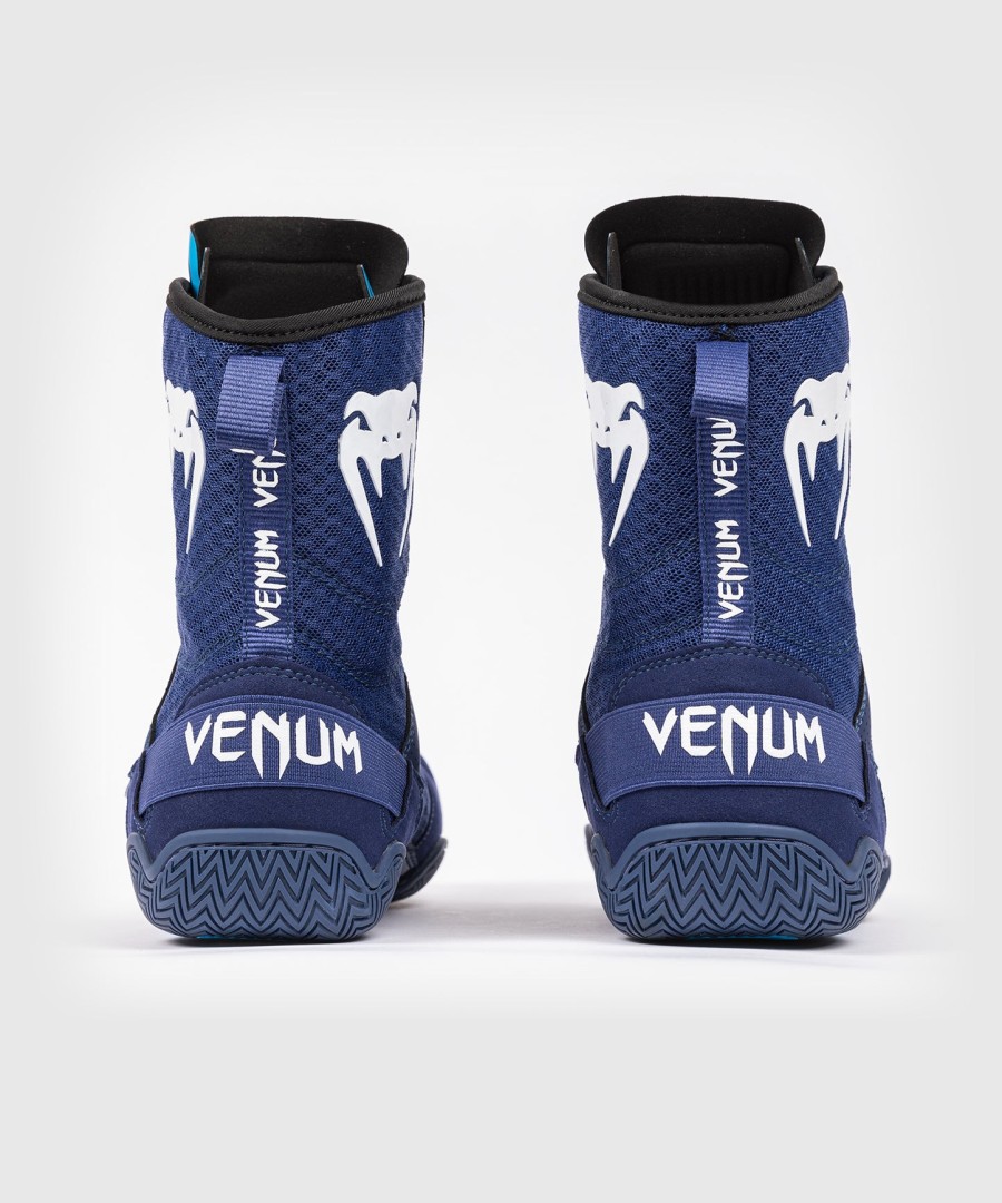 venum x top rank original boxing shoes - navy blue
