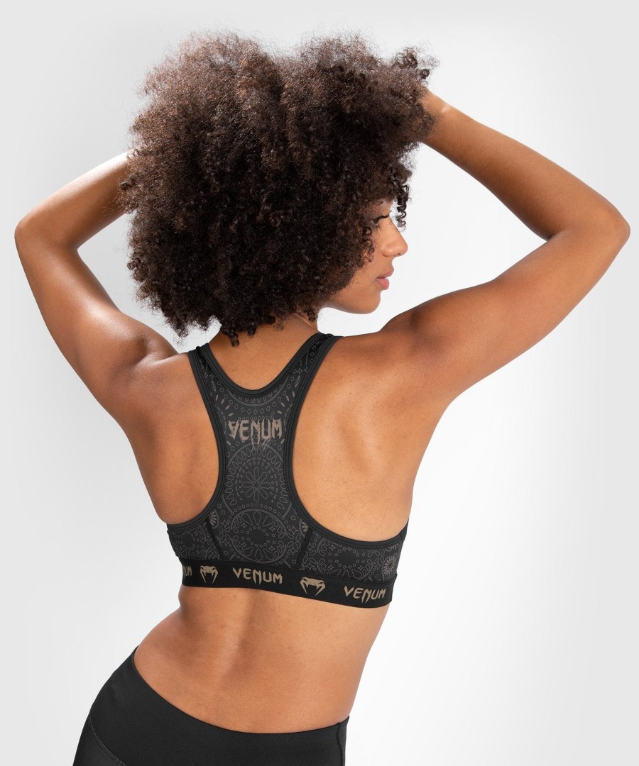 venum women santa muerte dark side - sport bra - blackbrown
