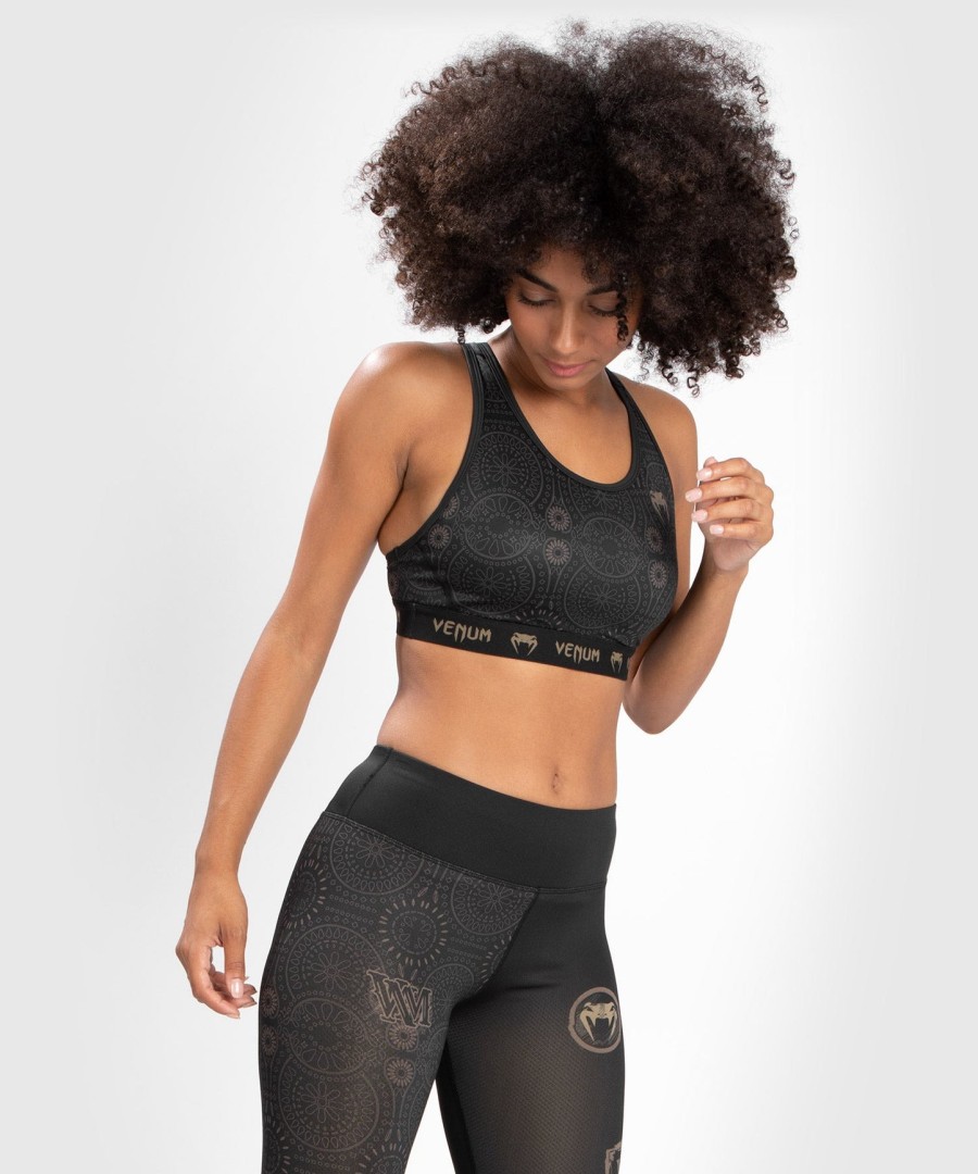 venum women santa muerte dark side - sport bra - blackbrown