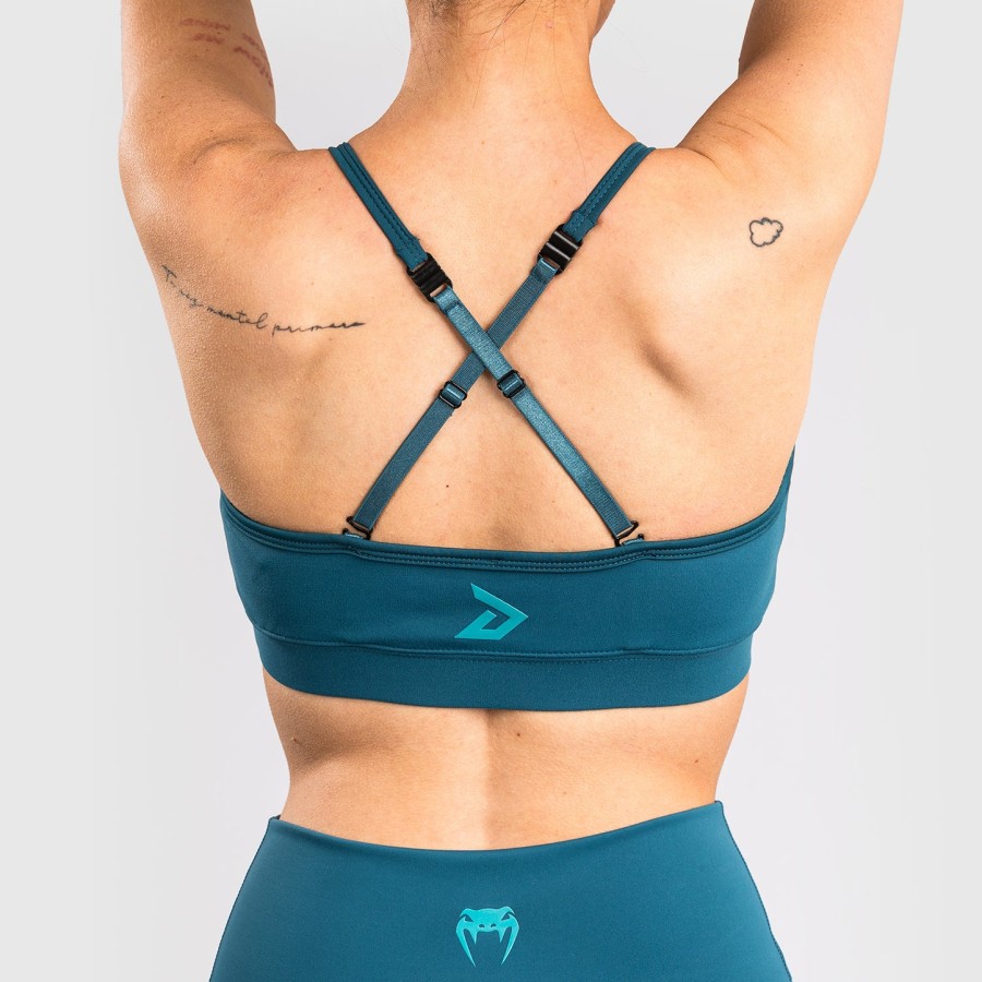 venum x demi women sports bra - azur blue