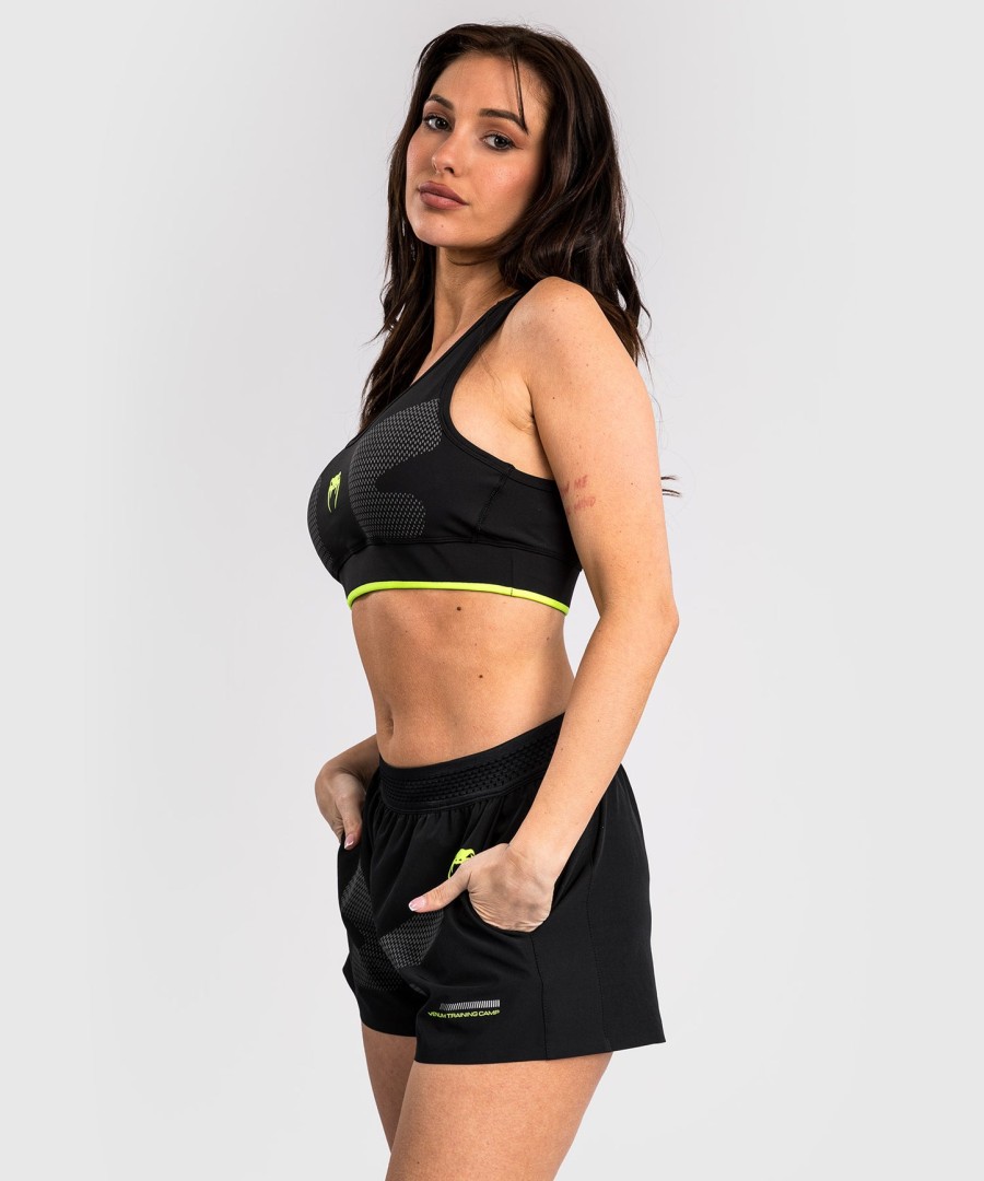 venum training camp 4.0 sport bra - blackneon green
