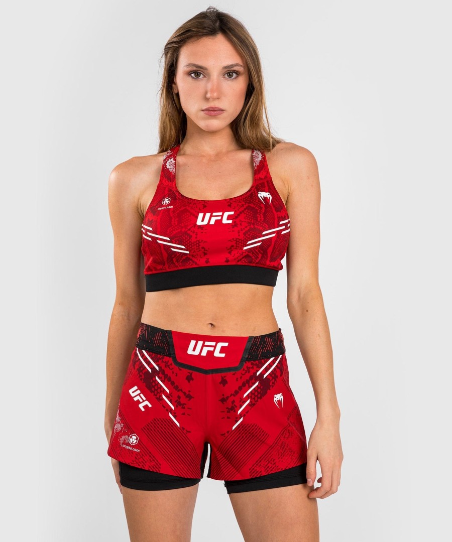 ufc adrenaline by venum authentic fight night women sports bra - red