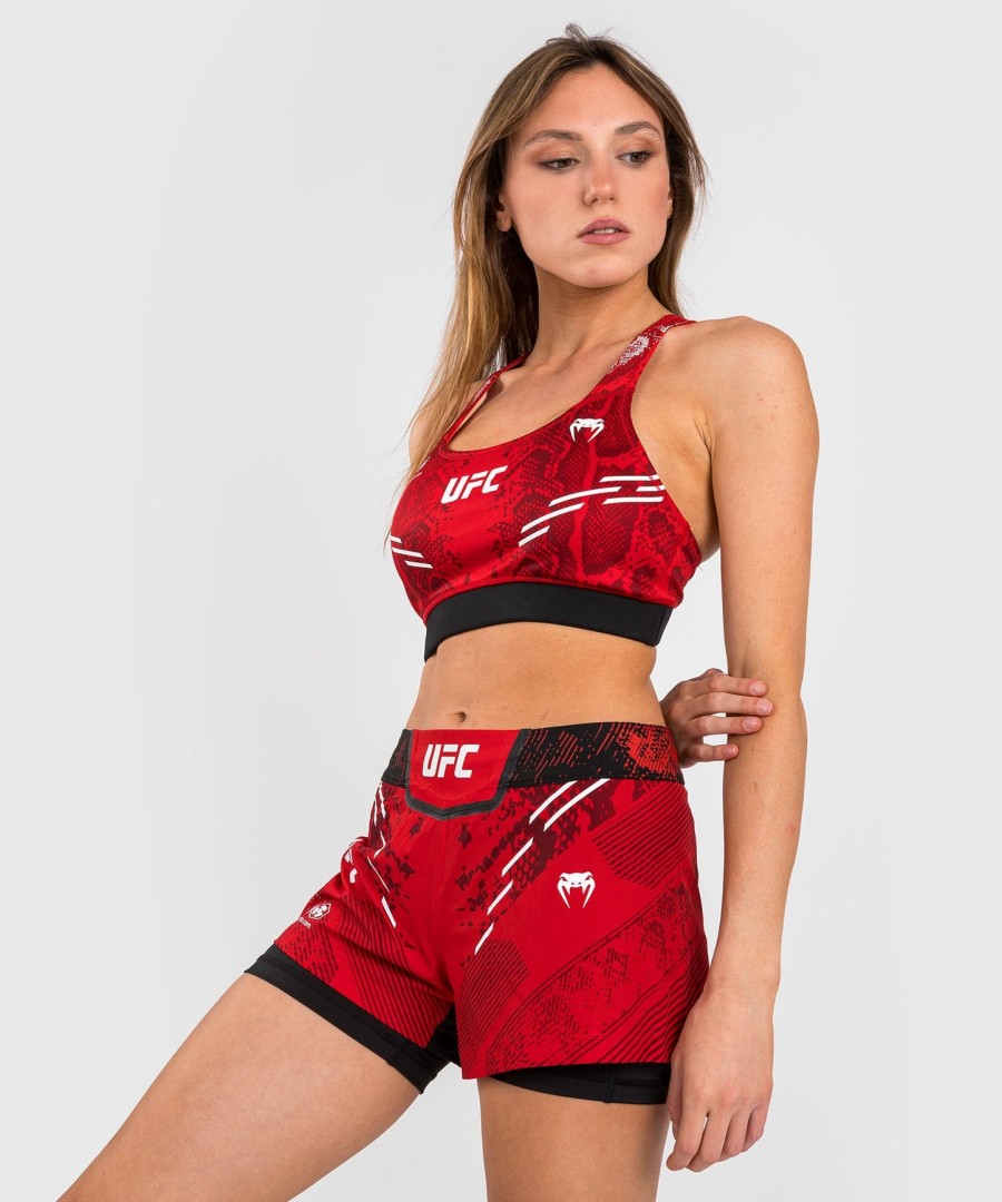ufc adrenaline by venum authentic fight night women sports bra - red