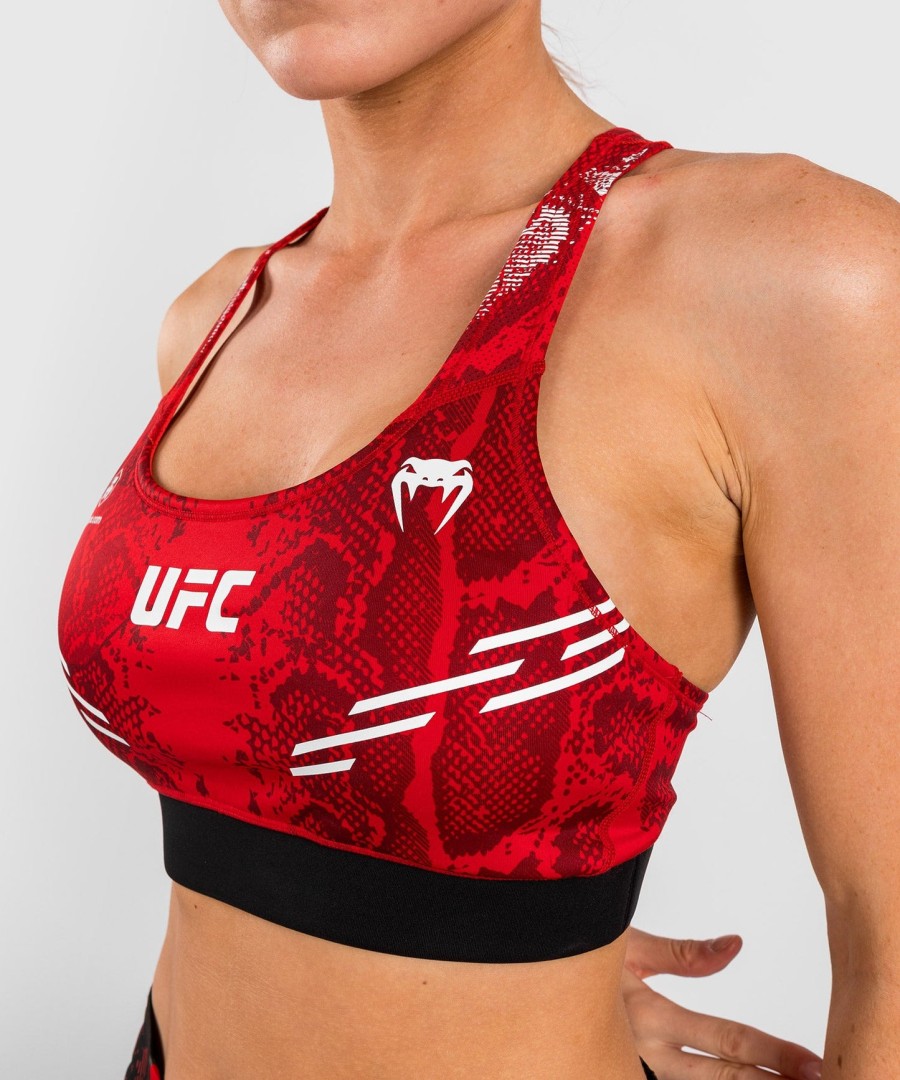 ufc adrenaline by venum authentic fight night women sports bra - red