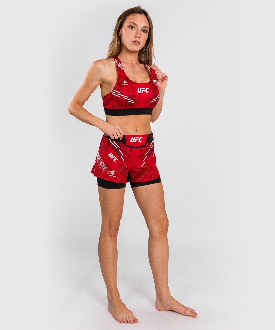 ufc adrenaline by venum authentic fight night women sports bra - red