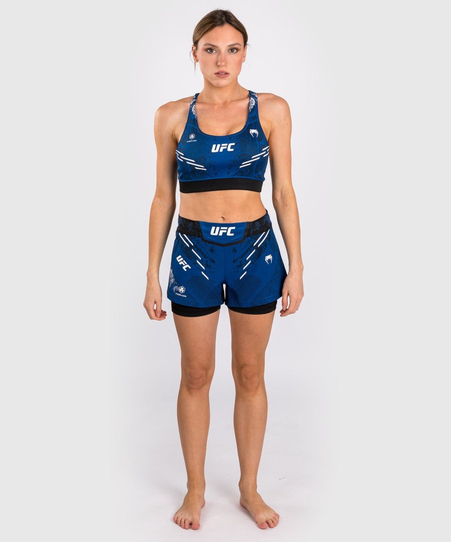 ufc adrenaline by venum authentic fight night women sports bra - blue