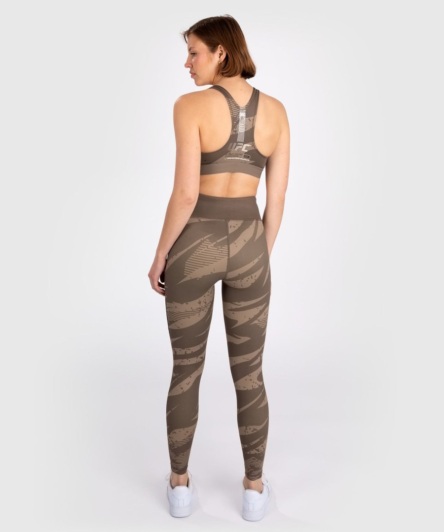 ufc adrenaline by venum fight week women sports bra - desert camo