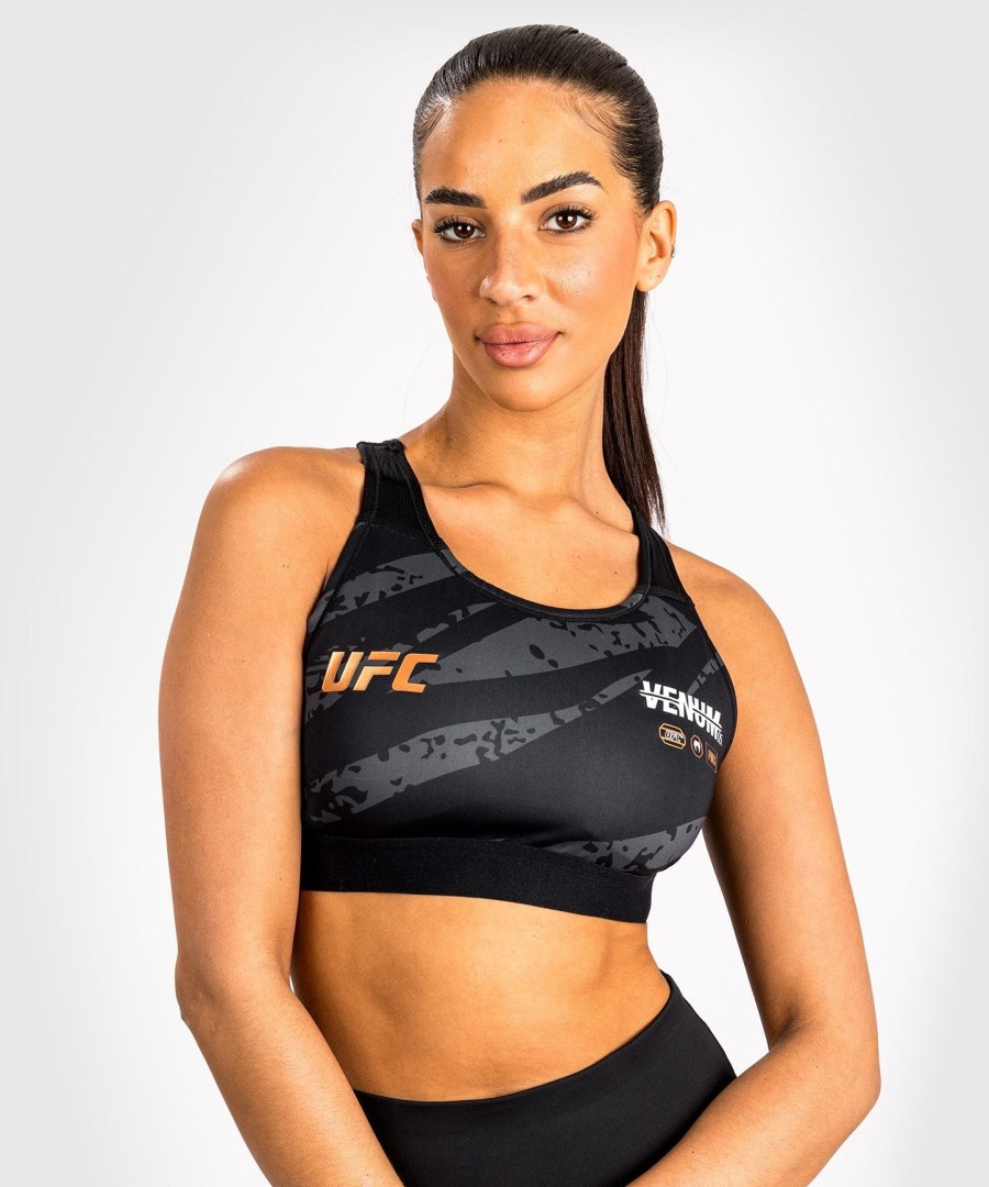 ufc adrenaline by venum fight week women sports bra - urban camo