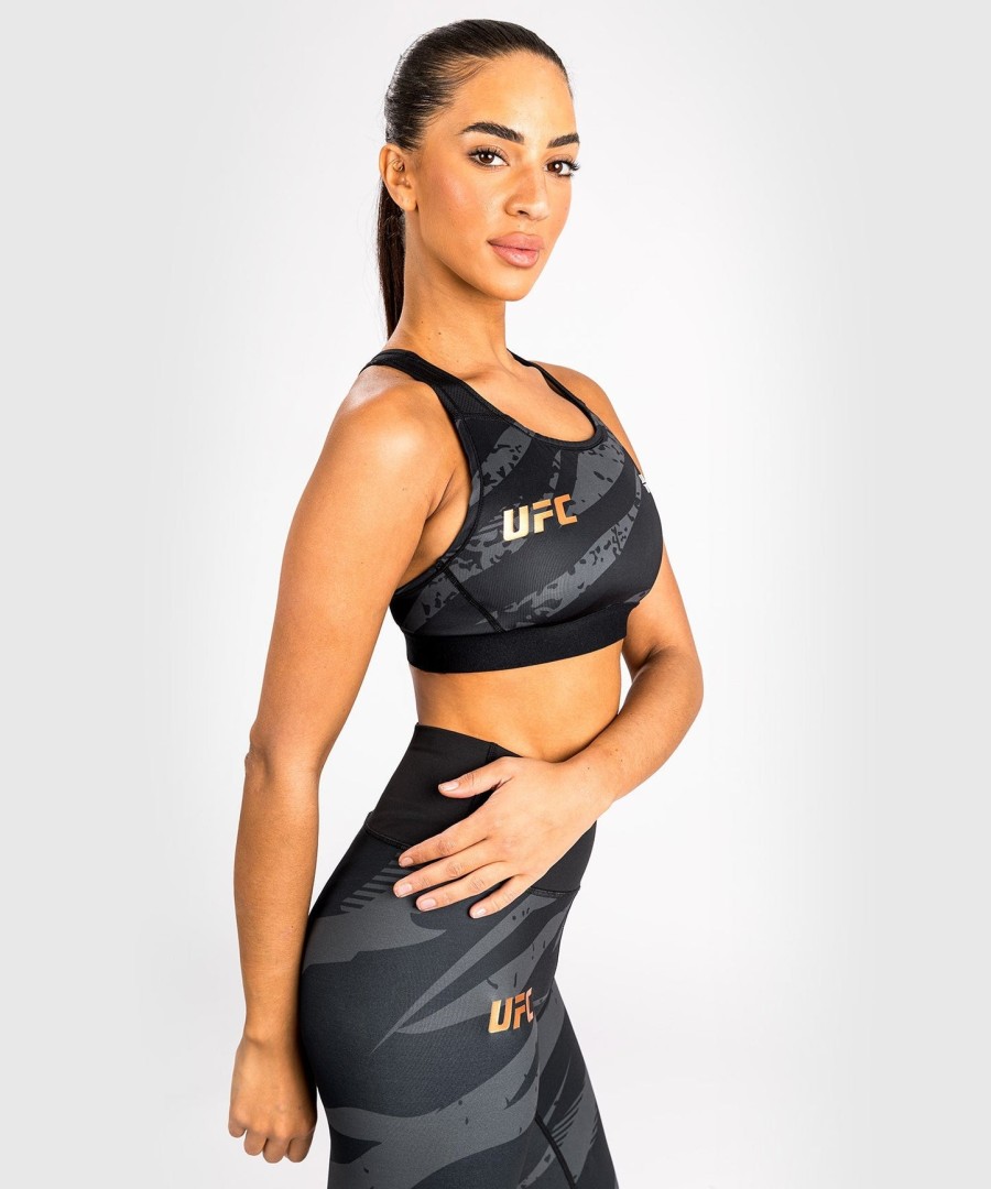 ufc adrenaline by venum fight week women sports bra - urban camo