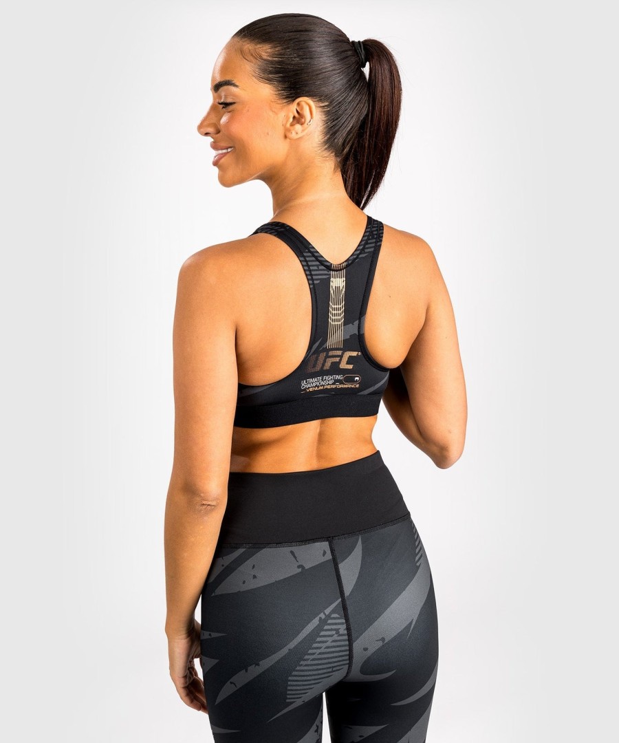 ufc adrenaline by venum fight week women sports bra - urban camo