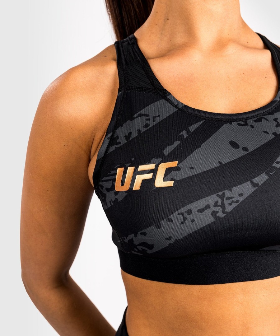 ufc adrenaline by venum fight week women sports bra - urban camo