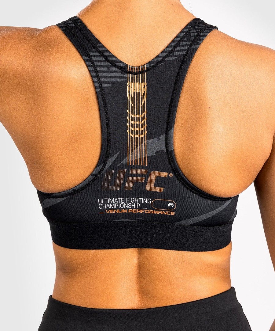 ufc adrenaline by venum fight week women sports bra - urban camo