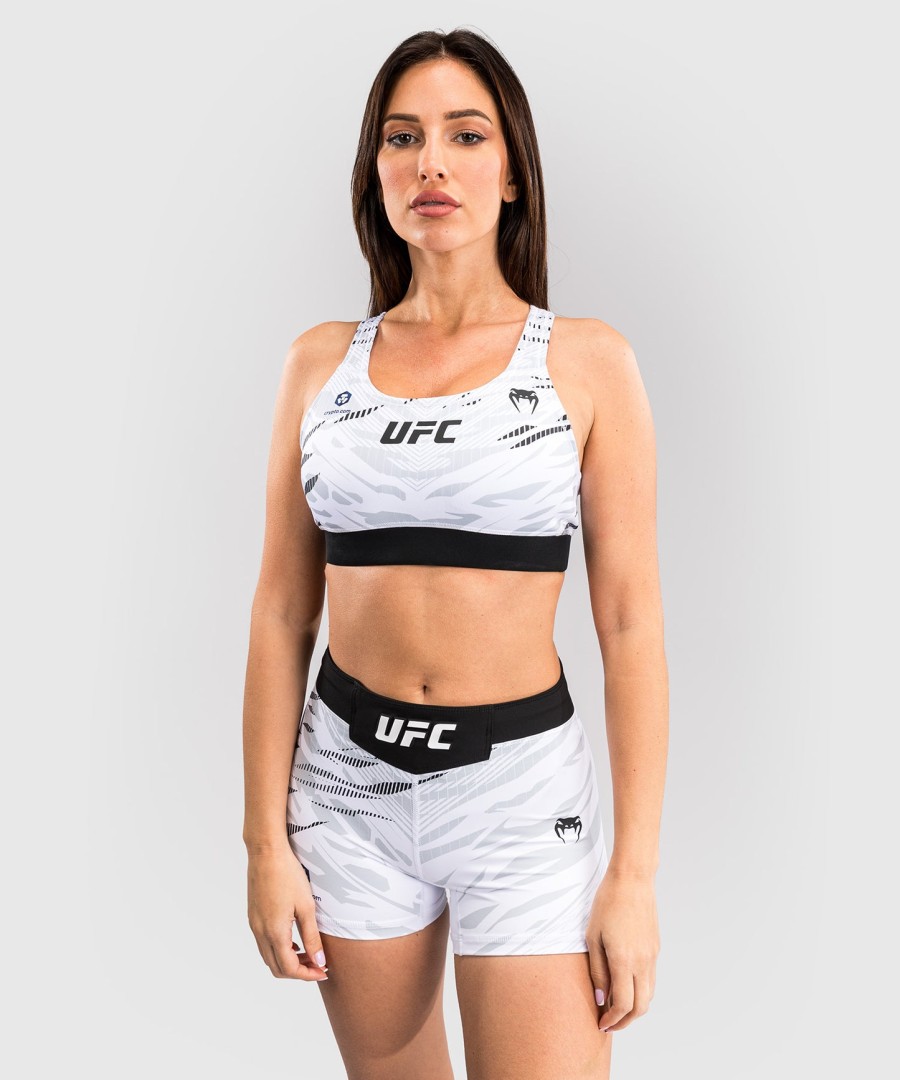 ufc fusion by venum authentic fight night women sports bra - white
