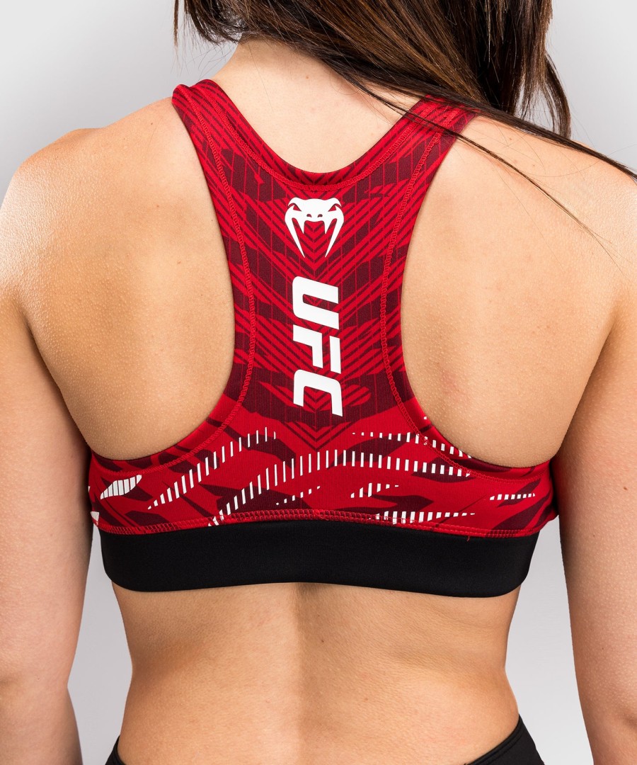 ufc fusion by venum authentic fight night women sports bra - red