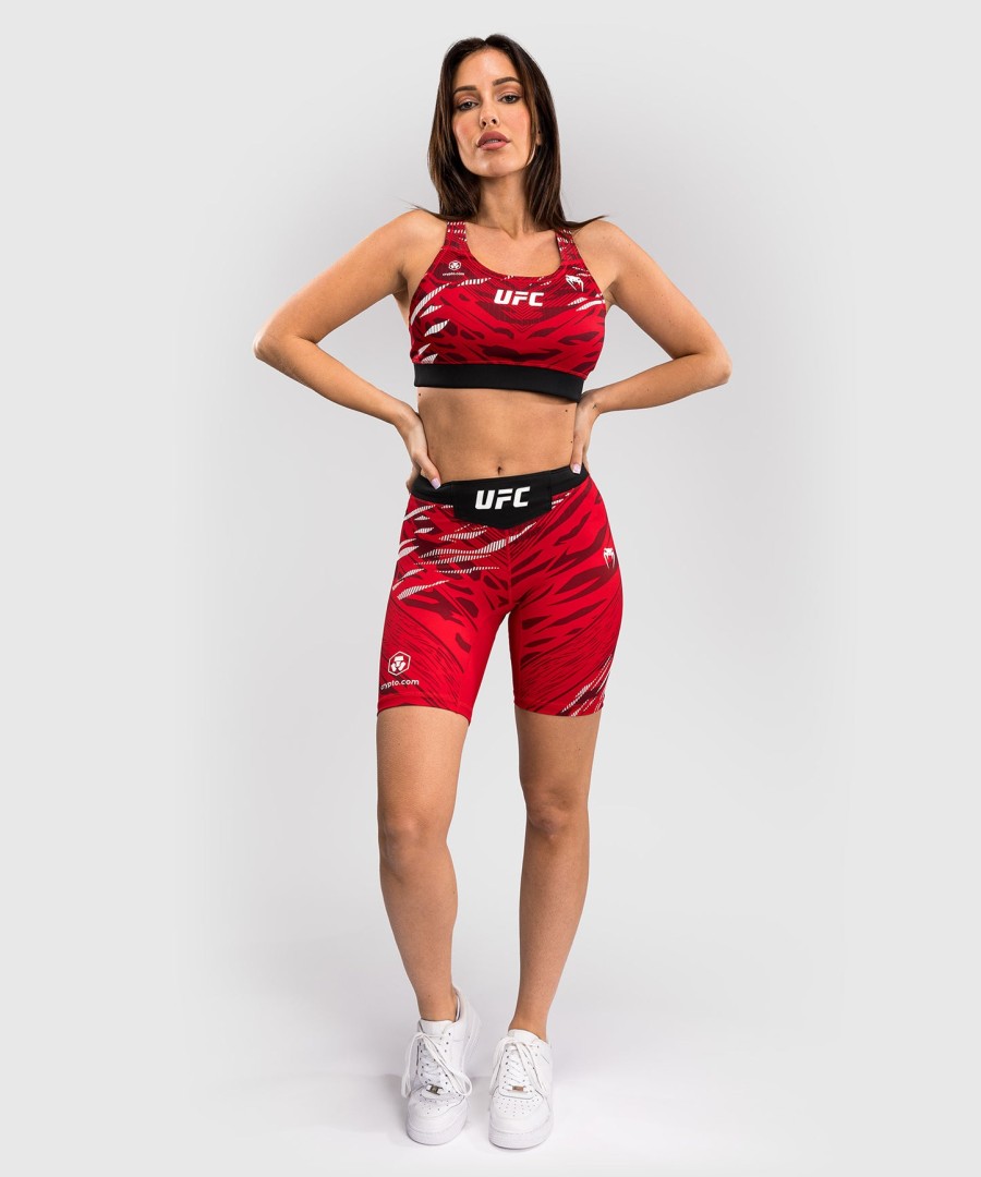 ufc fusion by venum authentic fight night women sports bra - red