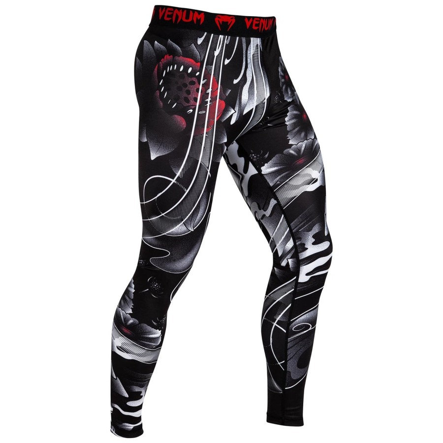 venum samurai skull compression tights - black