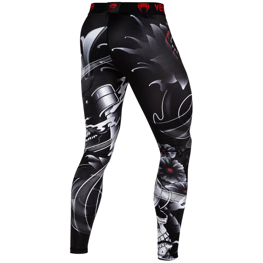 venum samurai skull compression tights - black