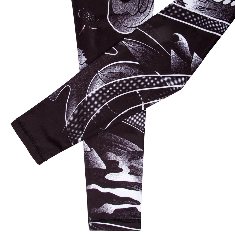 venum samurai skull compression tights - black