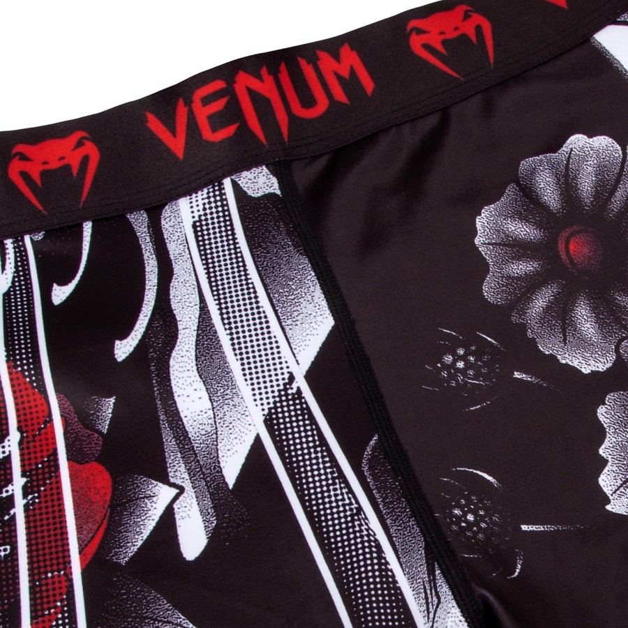 venum samurai skull compression tights - black