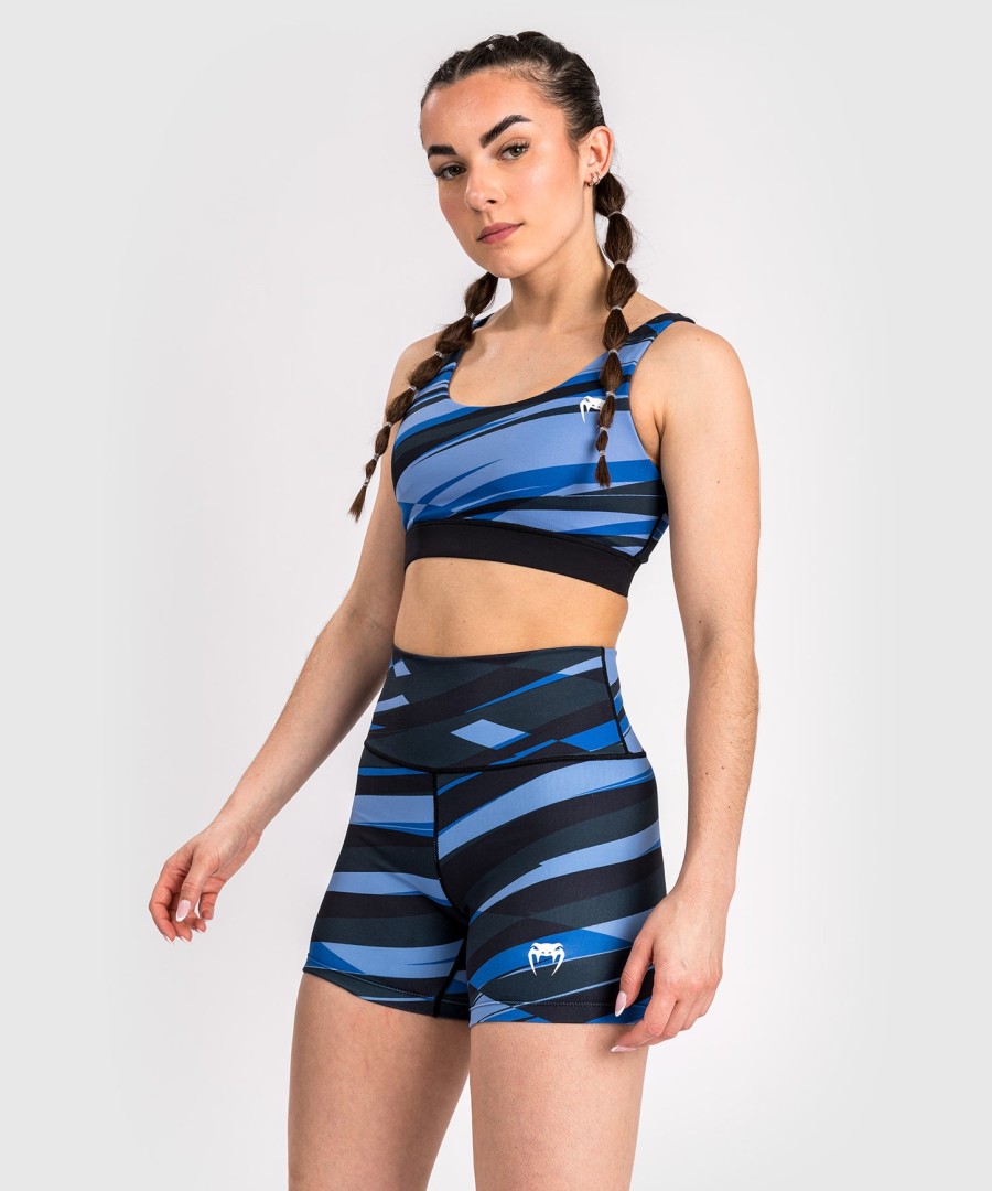venum abyss women compression shorts – shadow blue