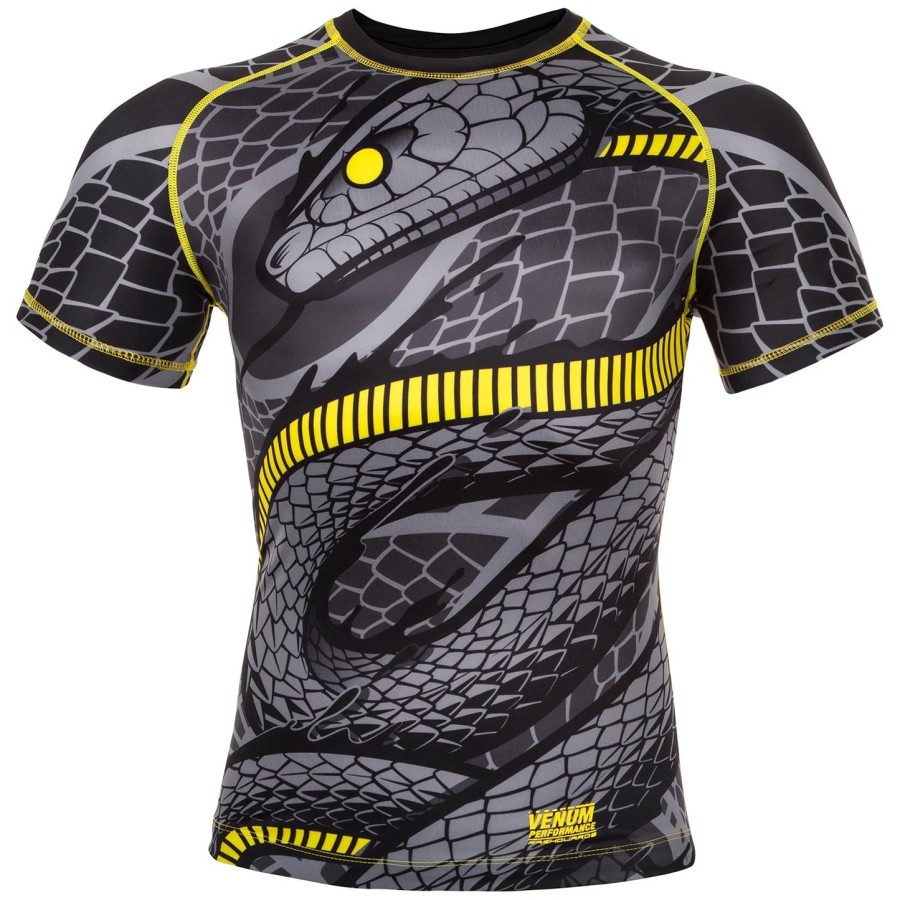 venum snaker rashguard - short sleeves - blackyellow