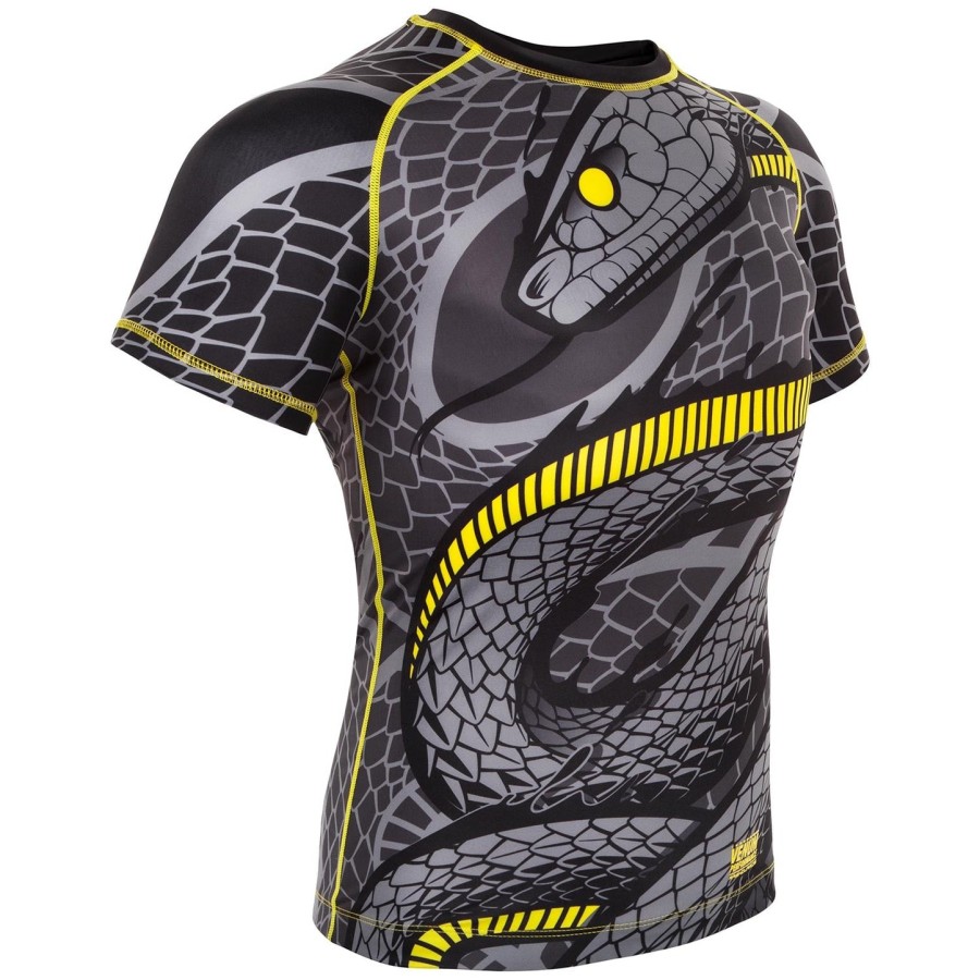 venum snaker rashguard - short sleeves - blackyellow