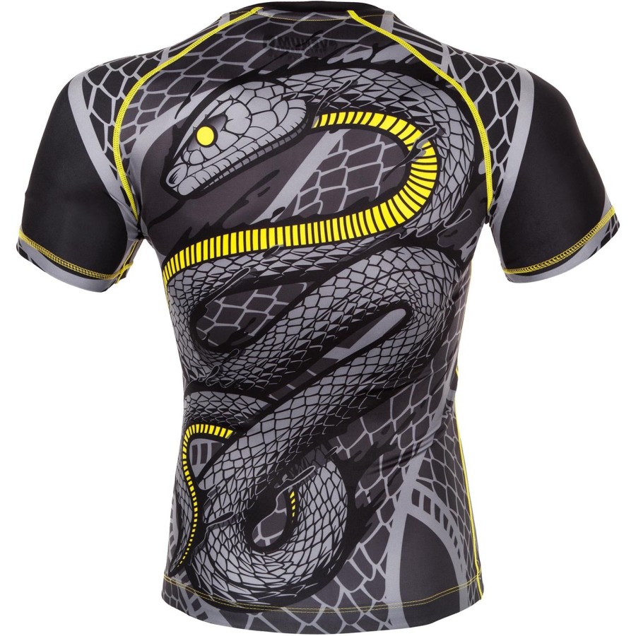 venum snaker rashguard - short sleeves - blackyellow