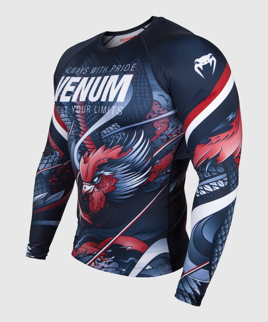 venum rooster rashguard - long sleeves - navy blueorange