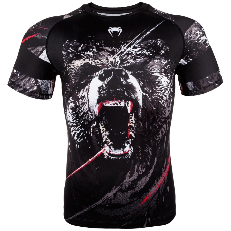 venum grizzli rashguard - short sleeves - blackwhite