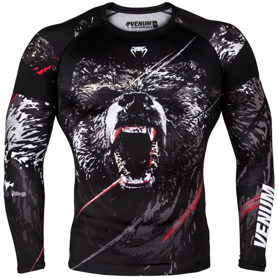 venum grizzli rashguard - long sleeves - blackwhite
