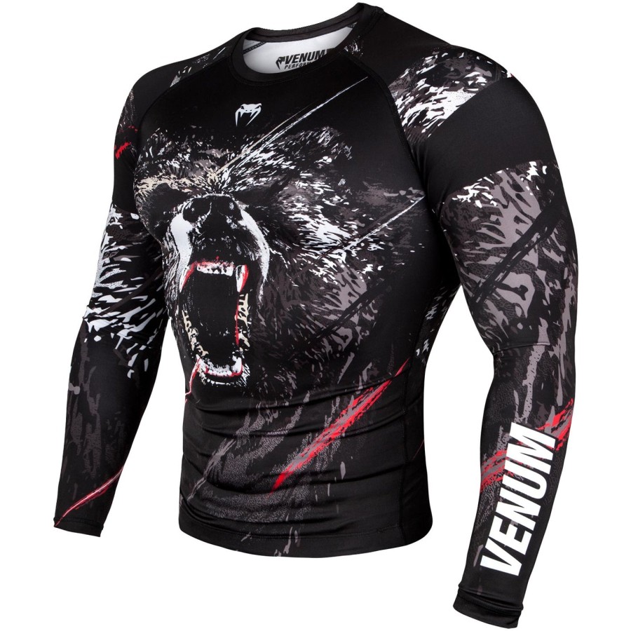 venum grizzli rashguard - long sleeves - blackwhite